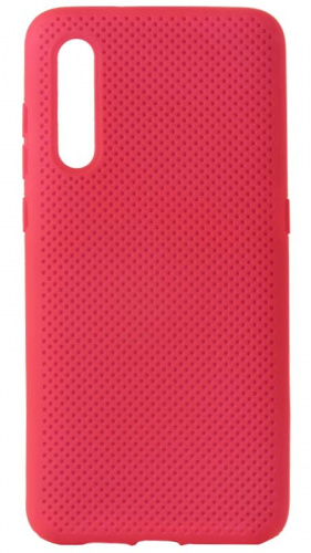 Силиконовый чехол для Xiaomi Mi9 с перфорацией ярко-розовый