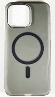 Задняя накладка MagSafe для Apple Iphone 15 Pro Max матовый черный