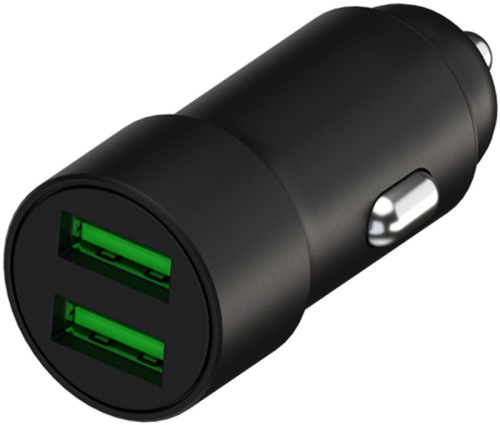 АЗУ Maxvi CCM-MS242 black 2.4A, 2xUSB-A черный