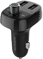 FM-трансмиттер Borofone BC16 MiniRockIn Bluetooth 2 USB microSD пластик черный