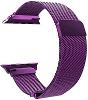 Ремешок на руку для Apple Watch 42-44mm металлический сетчатый браслет фиолетовый