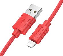 Кабель USB - 8 pin Borofone BX52 Airy, 1.0м, 2.4A красный