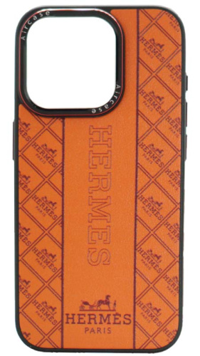 Силиконовый чехол для Apple iPhone 15 Pro кожа Hermes