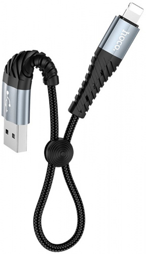 Кабель USB - Apple 8 pin  HOCO X38 Cool 0,25м круглый 2.1A нейлон черный