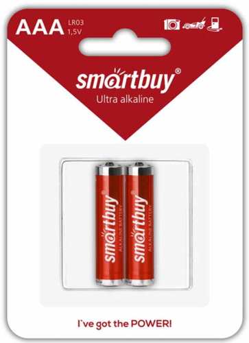 Батарейка Smartbuy AAA LR03 1.5 alkaline 2шт в блистере