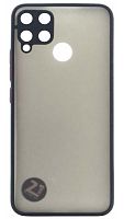 Силиконовый чехол для Realme C15 хром черный