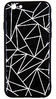 Силиконовый чехол Diamond для Apple iPhone 6/6S геометрия черный