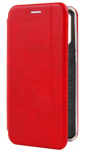 Чехол-книга OPEN COLOR для Huawei P30 Lite с прострочкой красный