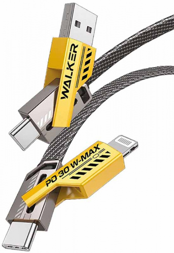 Кабель USB WALKER C980, 65Вт 4 в 1, Type-C - lightning