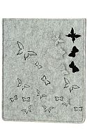 Универсальный чехол-конверт "Butterflies" (Серый)