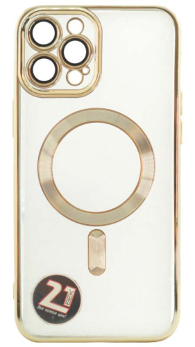 Силиконовый чехол для Apple iPhone 12 Pro Max magsafe золотой