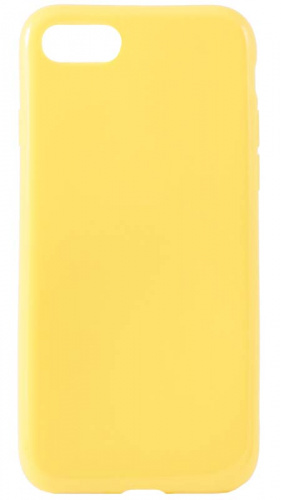 Силиконовый чехол для Apple iPhone 7/8 с попсокетом плотный желтый