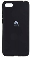 Силиконовый чехол для Huawei Honor 7A/Y5 (2018) с лого черный