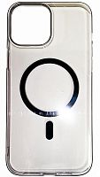 Задняя накладка MagSafe для Apple Iphone 13 Pro Max прозрачный черный