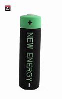 Внешний аккумулятор New Energy 1500 mAh чёрный с зелёным