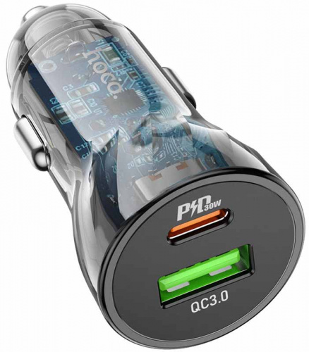 АЗУ 1 USB HOCO Z47A PD30W+QC3.0 чёрный