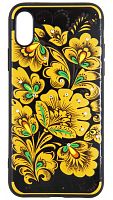 Силиконовый чехол NXE Autumn для Apple Iphone X с узорами чёрный