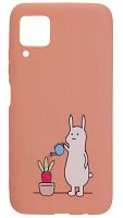 Силиконовый чехол для Huawei P40 Lite/Nova 6SE кролик поливает цветы
