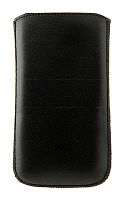 Чехол с внутренним языком Эконом для LG Optimus D618 G2 mini (кожа чёрная)