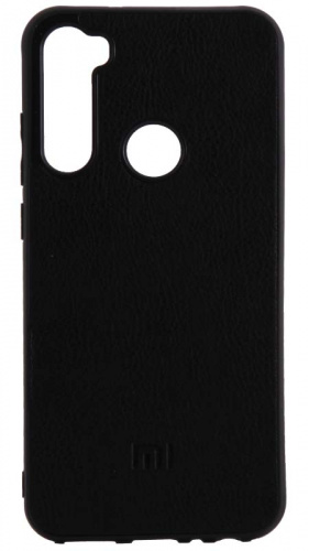 Силиконовый чехол для Xiaomi Redmi Note 8T кожа с логотипом чёрный