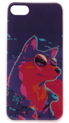 Силиконовый чехол для Apple iPhone 7/8 собака в очках