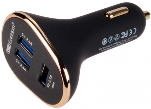 АЗУ 3 USB Earldom ES-153 6300mA с кабелем чёрный