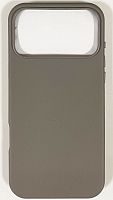 Силиконовый чехол MagSafe для Apple iPhone 17 Pro Max с анимацией кожа серый
