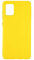 Силиконовый чехол для Samsung Galaxy A31/A315 матовый желтый