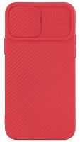 Силиконовый чехол для Apple iPhone 12/12 Pro camera protection красный