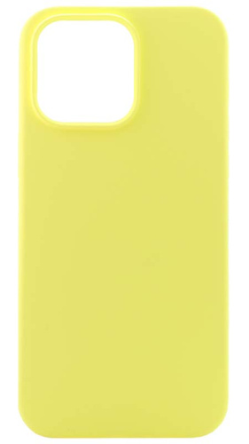 Силиконовый чехол Soft Touch для Apple iPhone 14 Pro Max без лого желтый