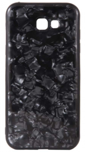 Силиконовый чехол для Samsung Galaxy A720/A7 (2017) перламутр чёрный