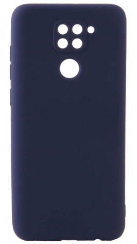 Силиконовый чехол Soft Touch для Xiaomi Redmi Note 9 синий