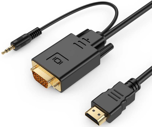 Кабель HDMI->VGA Cablexpert A-HDMI-VGA-03-10 19M/15M + 3.5Jack 3м черный