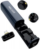 Беспроводной микрофон WALKER WRM-65, петличный, в кейсе, Type-C/для Lightning, серый