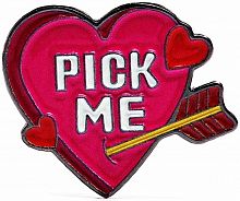 Наклейка объемная металлическая Pick me