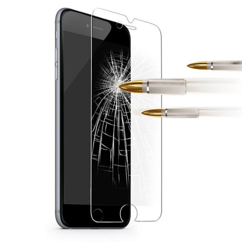 Противоударное стекло для Apple iPhone 6/6S c силиконовыми краями чёрный