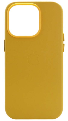 Силиконовый чехол MagSafe для Apple iPhone 14 Pro кожа оранжевый