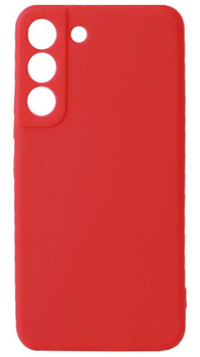 Силиконовый чехол Soft Touch для Samsung Galaxy S22 с защитой камеры красный