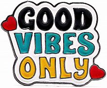 Наклейка объемная металлическая Good Vibes