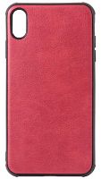 Силиконовый чехол для Apple iPhone XS Max кожа красный