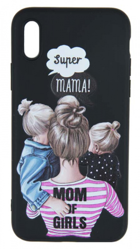 Силиконовый чехол для APPLE iPhone X/XS Super Mama of girls Силиконовый чехол для APPLE iPhone X/XS Super Mama of girls