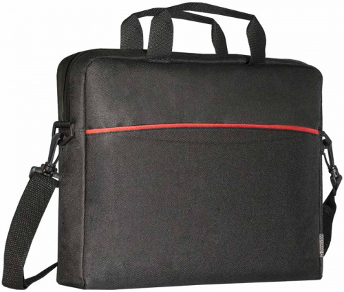 Сумка для ноутбука Defender, Lite 15,6", полиэстер, с карманом, с ремешком чёрный