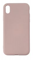Силиконовый чехол Soft Touch для Apple iPhone XR ультратонкий без лого бледно-розовый