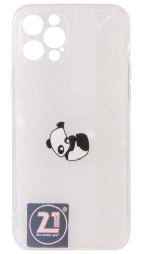 Силиконовый чехол для Apple iPhone 12 Pro прозрачный панда