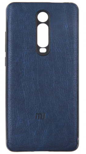 Силиконовый чехол для Xiaomi Mi9T/Mi9T Pro/K20/K20 Pro кожа с лого синий вид 2