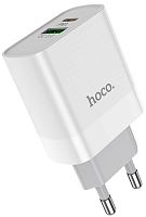 СЗУ 2 USB HOCO C80A Type-C 20W/ USB 18W PD белый