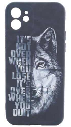 Силиконовый чехол для Apple iPhone 12 фосфор животные волк