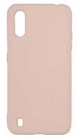 Силиконовый чехол Soft Touch для Samsung Galaxy A01/A015 бледно-розовый