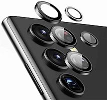Противоударное стекло камеры для Samsung Galaxy S23 Ultra чёрный