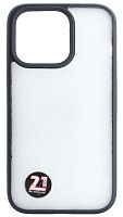 Силиконовый чехол для Apple iPhone 14 Pro Songdodo стеклянный с мягким бортом черный